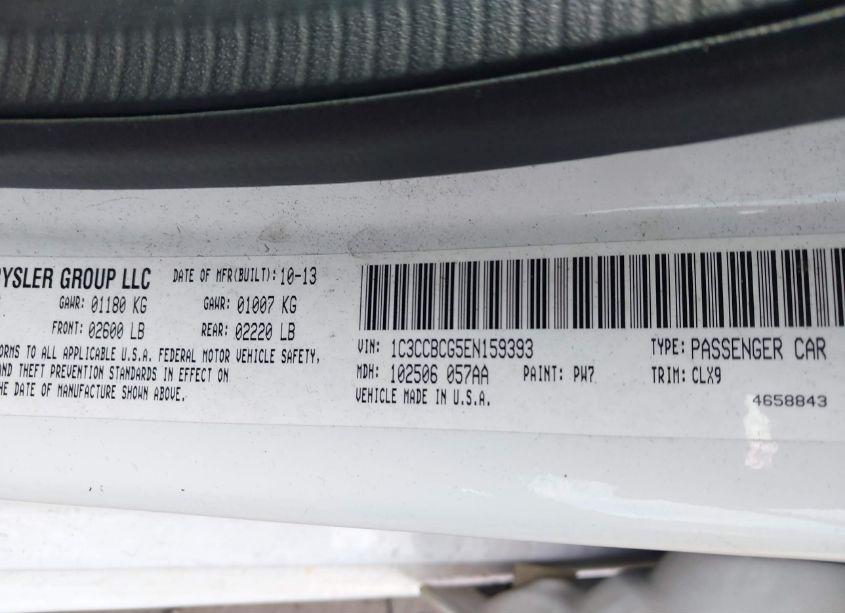 Photo 9 of 2014 Chrysler 200 LIMITED (VIN 1C3CCBCG5EN159393)