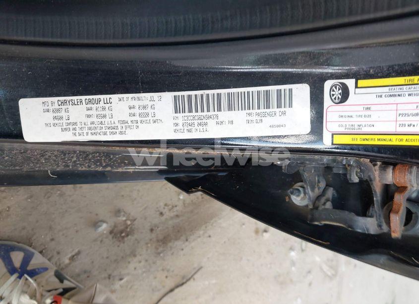 Photo 9 of 2013 Chrysler 200 LIMITED (VIN 1C3CCBCG6DN504378)