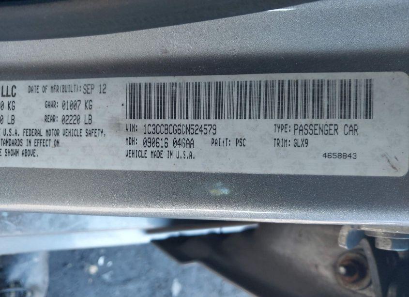 Photo 9 of 2013 Chrysler 200 LIMITED (VIN 1C3CCBCG6DN524579)