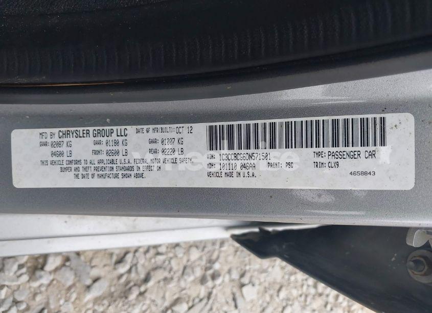 Photo 9 of 2013 Chrysler 200 LIMITED (VIN 1C3CCBCG6DN571501)