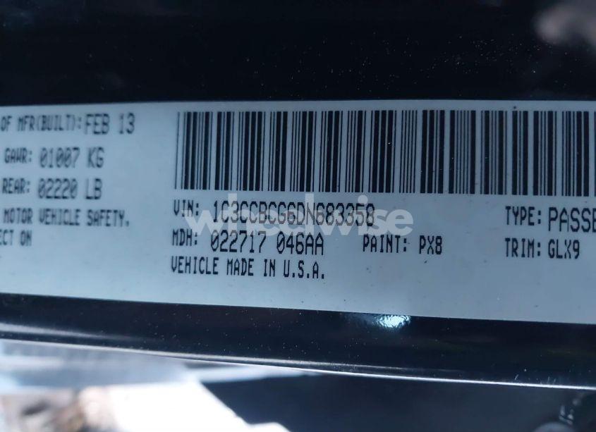 Photo 9 of 2013 Chrysler 200 LIMITED (VIN 1C3CCBCG6DN683358)