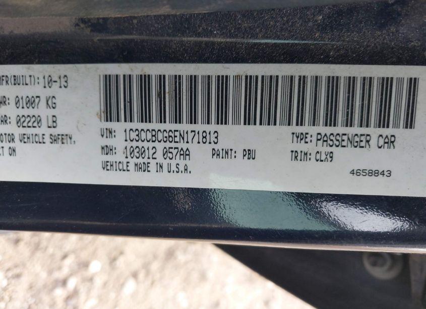 Photo 9 of 2014 Chrysler 200 LIMITED (VIN 1C3CCBCG6EN171813)