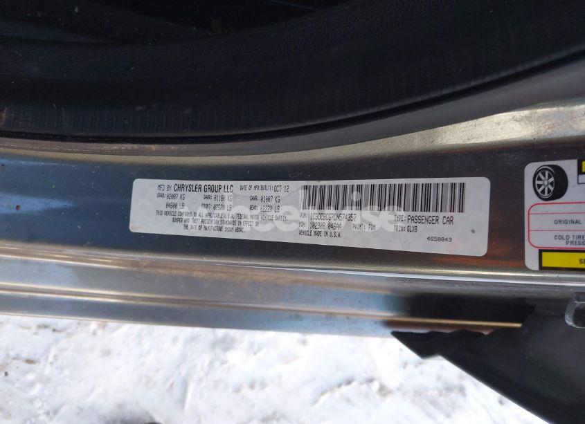 Photo 9 of 2013 Chrysler 200 LIMITED (VIN 1C3CCBCG7DN574357)