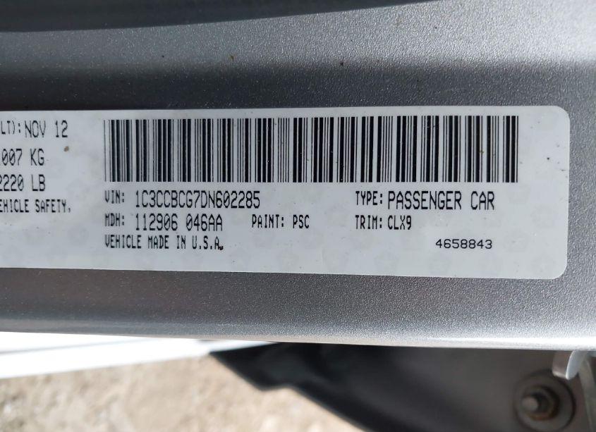 Photo 9 of 2013 Chrysler 200 LIMITED (VIN 1C3CCBCG7DN602285)