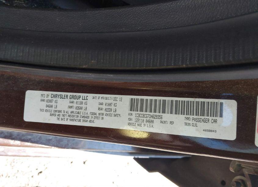 Photo 9 of 2013 Chrysler 200 LIMITED (VIN 1C3CCBCG7DN629356)