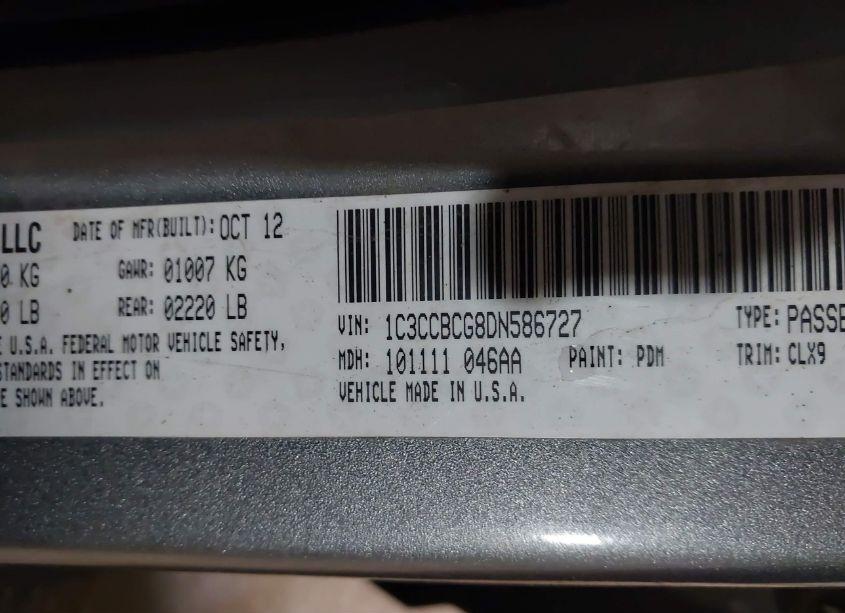 Photo 9 of 2013 Chrysler 200 LIMITED (VIN 1C3CCBCG8DN586727)