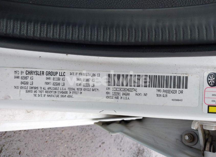 Photo 9 of 2013 Chrysler 200 LIMITED (VIN 1C3CCBCG8DN622741)