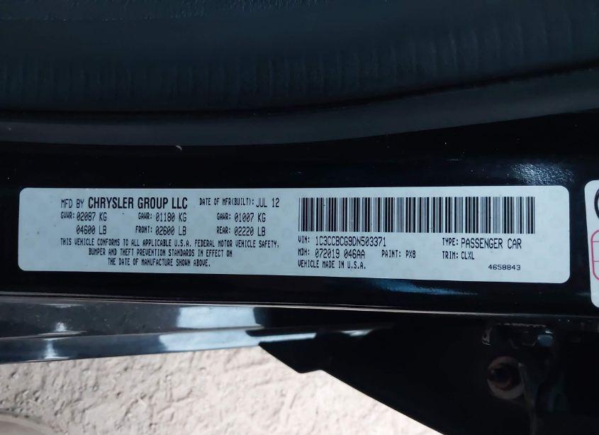 Photo 9 of 2013 Chrysler 200 LIMITED (VIN 1C3CCBCG9DN503371)