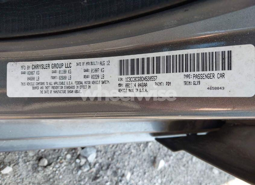 Photo 9 of 2013 Chrysler 200 LIMITED (VIN 1C3CCBCG9DN520557)