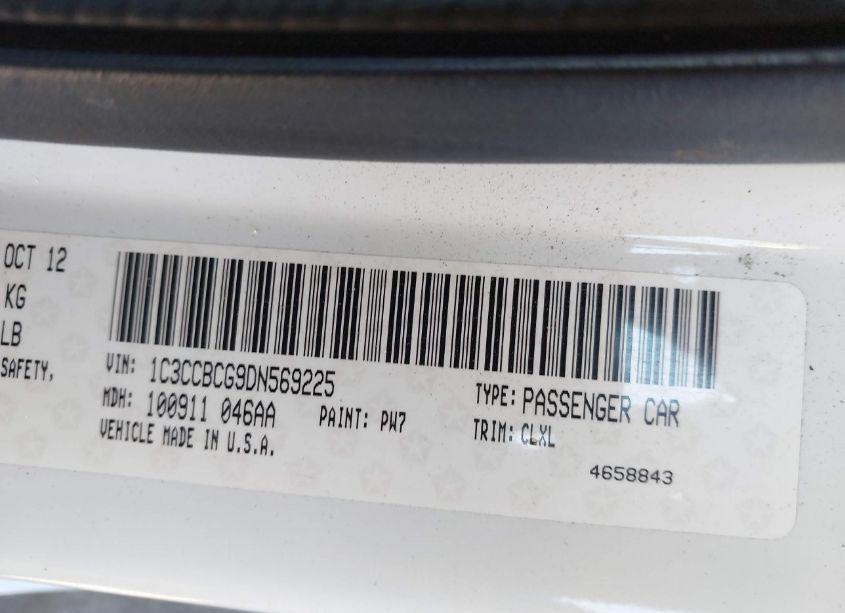 Photo 9 of 2013 Chrysler 200 LIMITED (VIN 1C3CCBCG9DN569225)