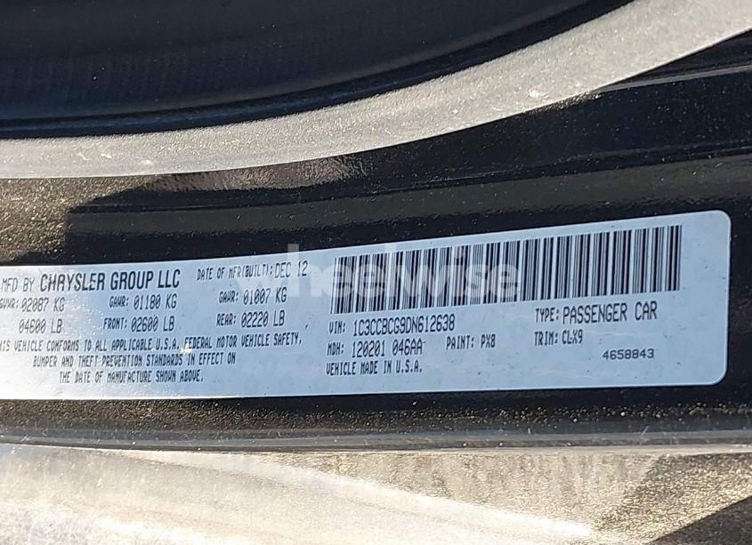 Photo 9 of 2013 Chrysler 200 LIMITED (VIN 1C3CCBCG9DN612638)