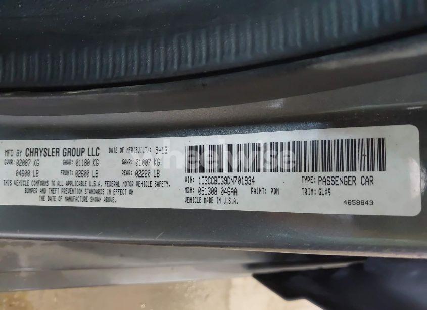 Photo 9 of 2013 Chrysler 200 LIMITED (VIN 1C3CCBCG9DN701934)