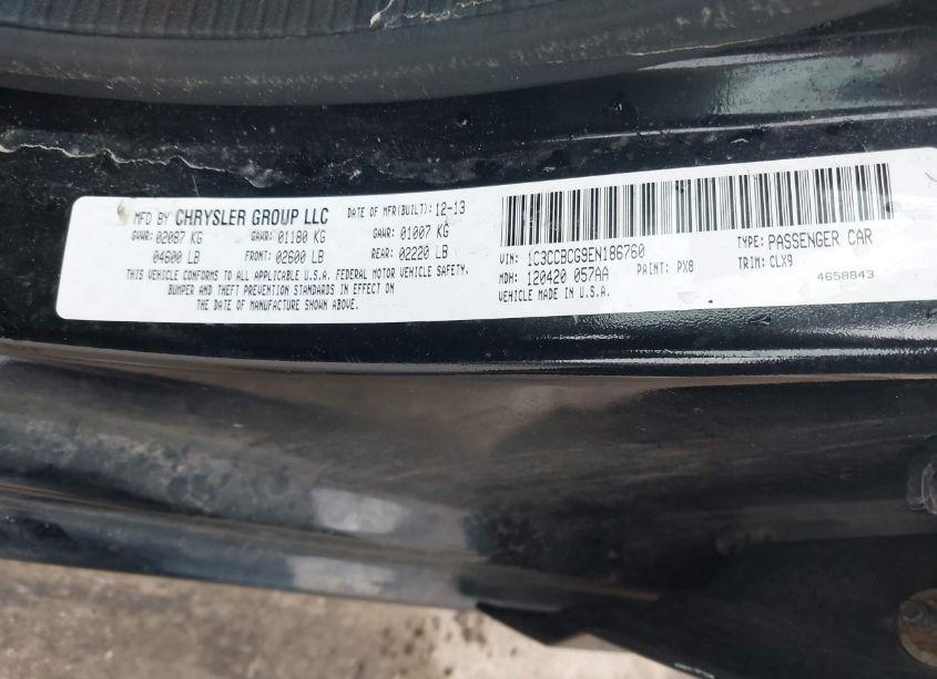 Photo 9 of 2014 Chrysler 200 LIMITED (VIN 1C3CCBCG9EN186760)