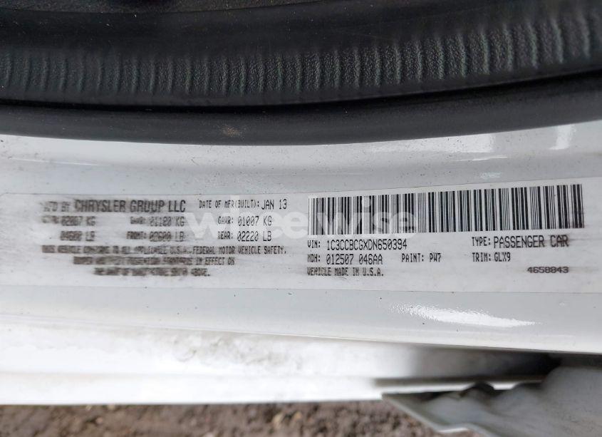 Photo 9 of 2013 Chrysler 200 LIMITED (VIN 1C3CCBCGXDN650394)