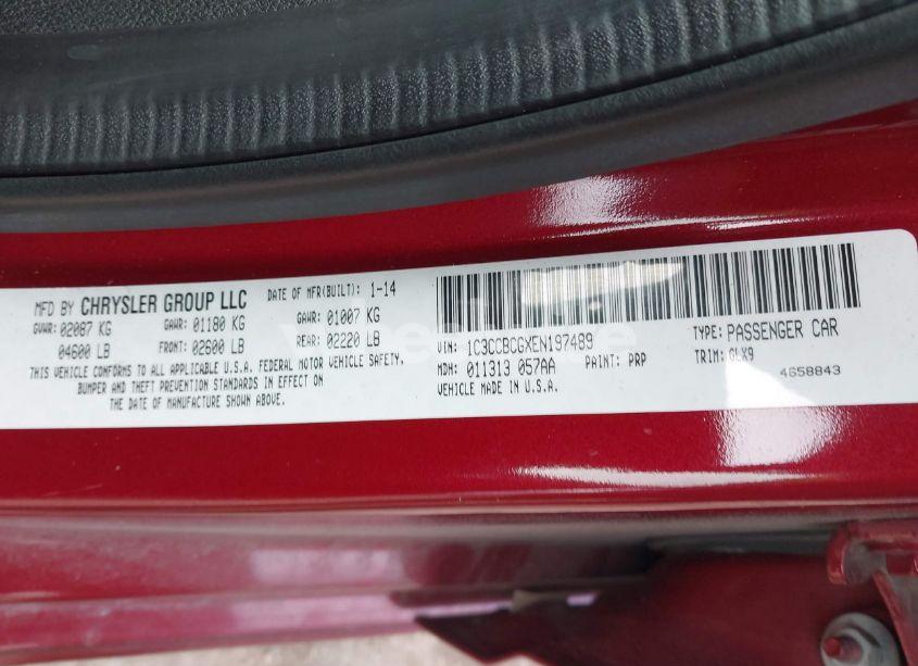 Photo 9 of 2014 Chrysler 200 LIMITED (VIN 1C3CCBCGXEN197489)