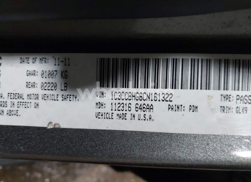 Photo 9 of 2012 Chrysler 200 S (VIN 1C3CCBHG6CN161322)