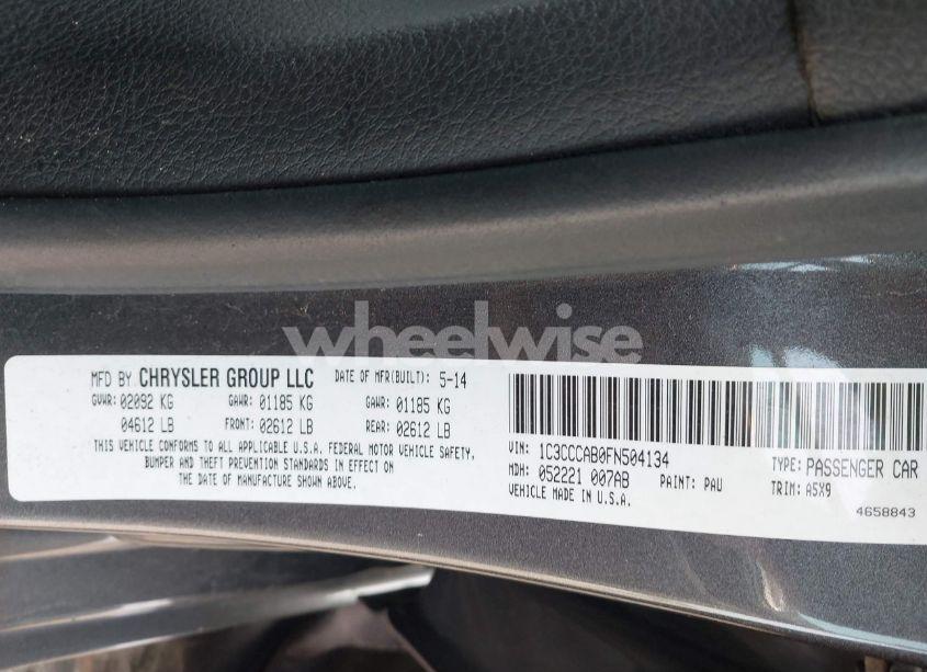 Photo 9 of 2015 Chrysler 200 LIMITED (VIN 1C3CCCAB0FN504134)