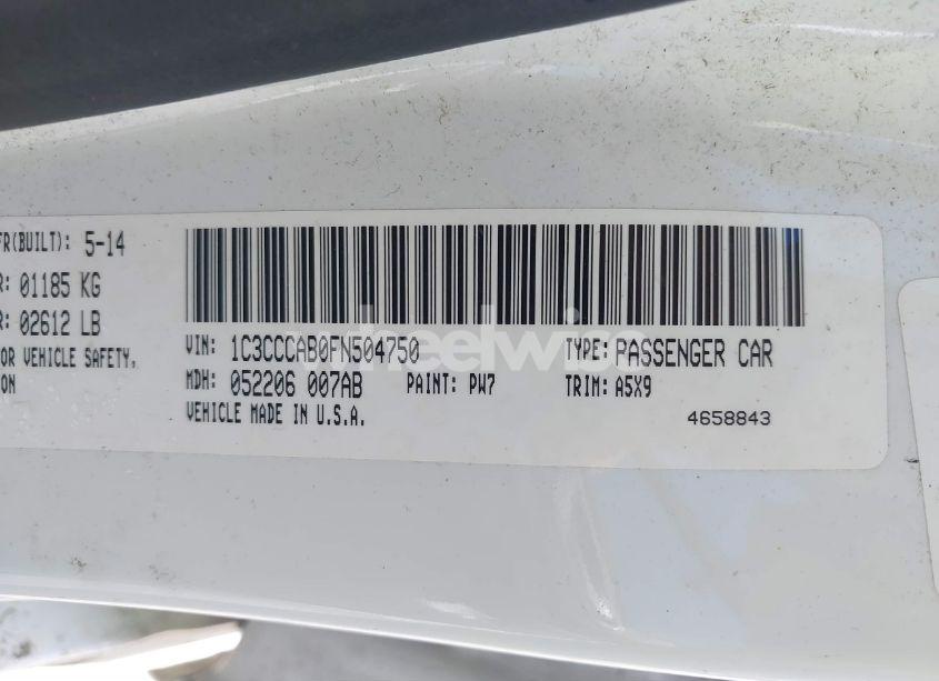 Photo 9 of 2015 Chrysler 200 LIMITED (VIN 1C3CCCAB0FN504750)