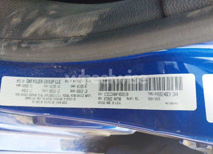 Photo 9 of 2015 Chrysler 200 LIMITED (VIN 1C3CCCAB0FN559120)