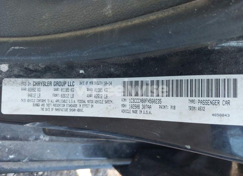 Photo 9 of 2015 Chrysler 200 LIMITED (VIN 1C3CCCAB0FN560235)