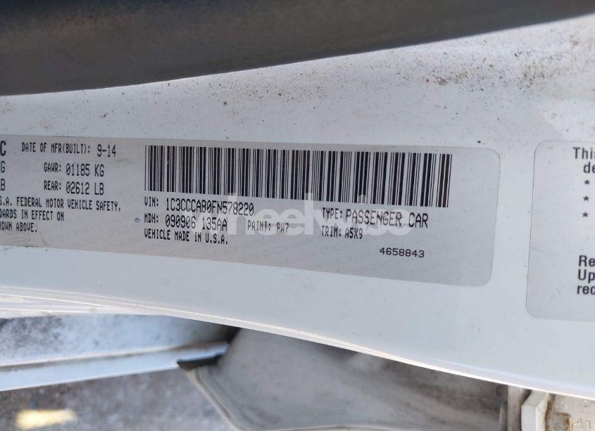 Photo 9 of 2015 Chrysler 200 LIMITED (VIN 1C3CCCAB0FN578220)