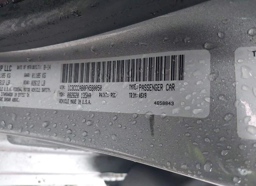 Photo 9 of 2015 Chrysler 200 LIMITED (VIN 1C3CCCAB0FN580050)