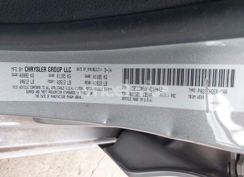 Photo 9 of 2015 Chrysler 200 LIMITED (VIN 1C3CCCAB0FN592442)