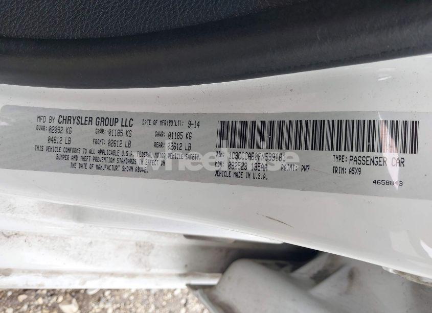 Photo 9 of 2015 Chrysler 200 LIMITED (VIN 1C3CCCAB0FN599181)