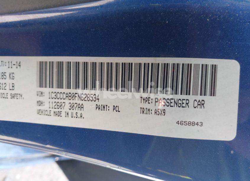 Photo 9 of 2015 Chrysler 200 LIMITED (VIN 1C3CCCAB0FN628534)