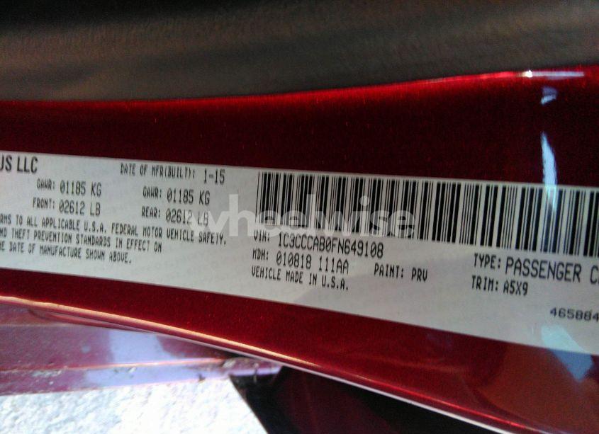 Photo 9 of 2015 Chrysler 200 LIMITED (VIN 1C3CCCAB0FN649108)