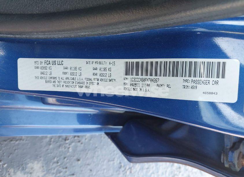 Photo 9 of 2015 Chrysler 200 LIMITED (VIN 1C3CCCAB0FN704267)