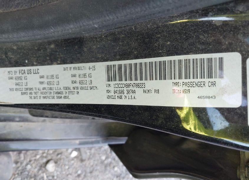 Photo 9 of 2015 Chrysler 200 LIMITED (VIN 1C3CCCAB0FN708223)