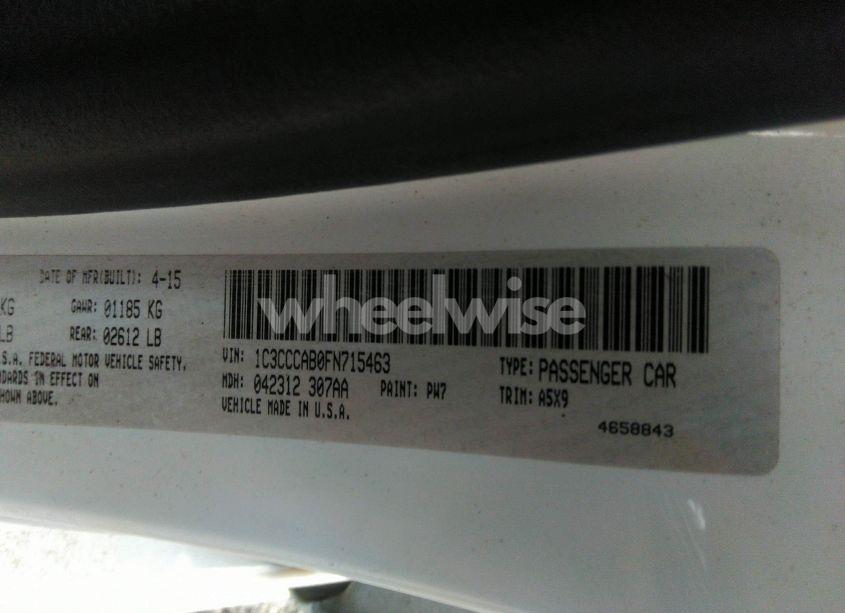 Photo 9 of 2015 Chrysler 200 LIMITED (VIN 1C3CCCAB0FN715463)