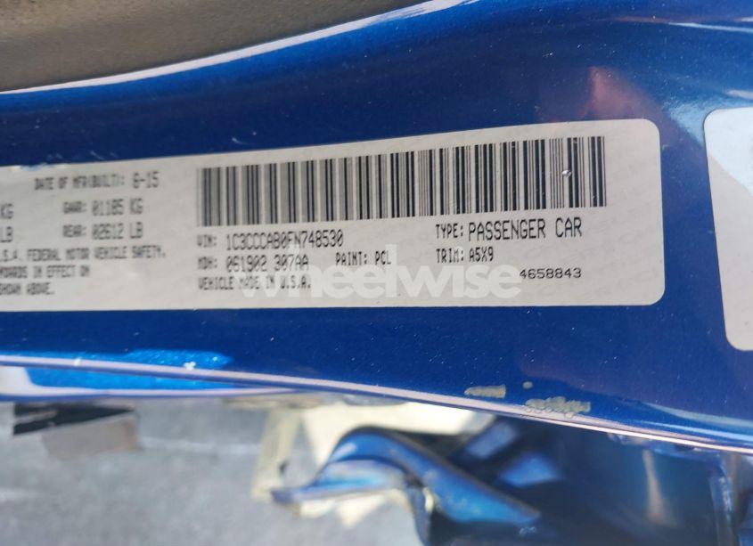 Photo 9 of 2015 Chrysler 200 LIMITED (VIN 1C3CCCAB0FN748530)