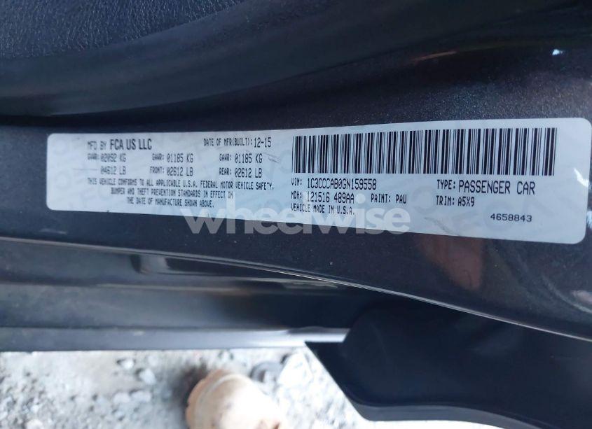 Photo 9 of 2016 Chrysler 200 LIMITED (VIN 1C3CCCAB0GN159558)