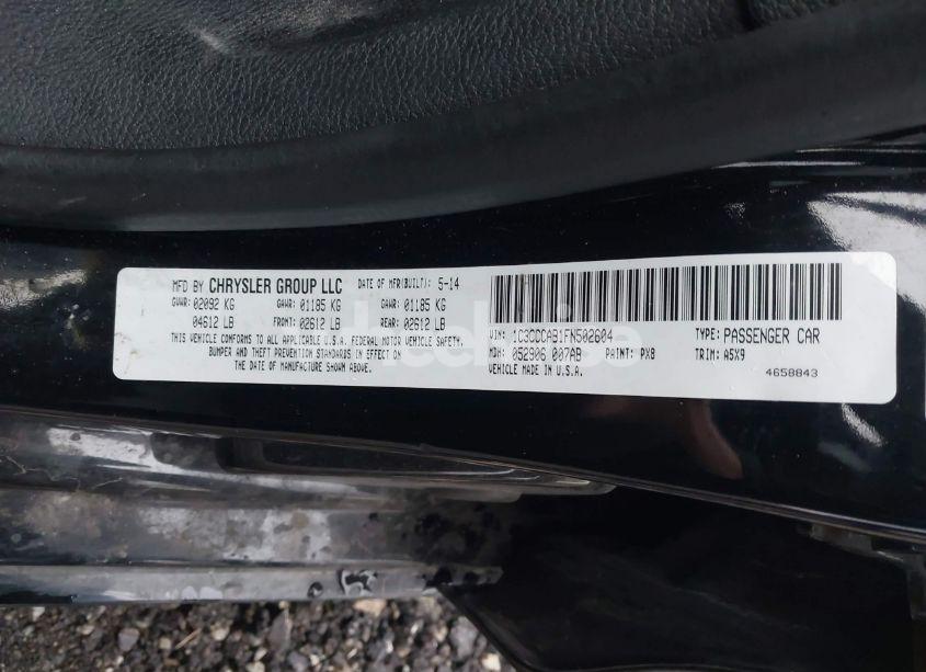 Photo 9 of 2015 Chrysler 200 LIMITED (VIN 1C3CCCAB1FN502604)