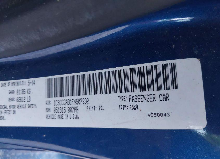 Photo 9 of 2015 Chrysler 200 LIMITED (VIN 1C3CCCAB1FN507690)