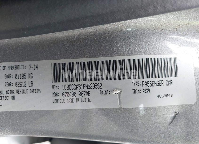 Photo 9 of 2015 Chrysler 200 LIMITED (VIN 1C3CCCAB1FN529592)