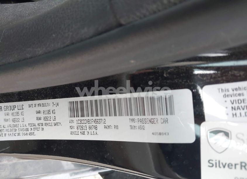 Photo 9 of 2015 Chrysler 200 LIMITED (VIN 1C3CCCAB1FN563712)