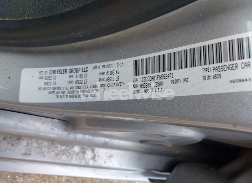 Photo 9 of 2015 Chrysler 200 LIMITED (VIN 1C3CCCAB1FN593471)