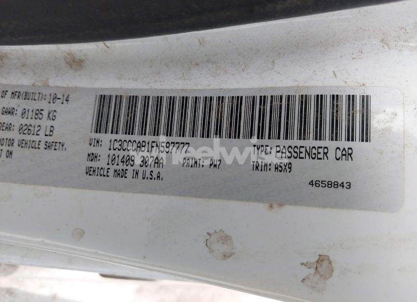 Photo 9 of 2015 Chrysler 200 LIMITED (VIN 1C3CCCAB1FN597777)