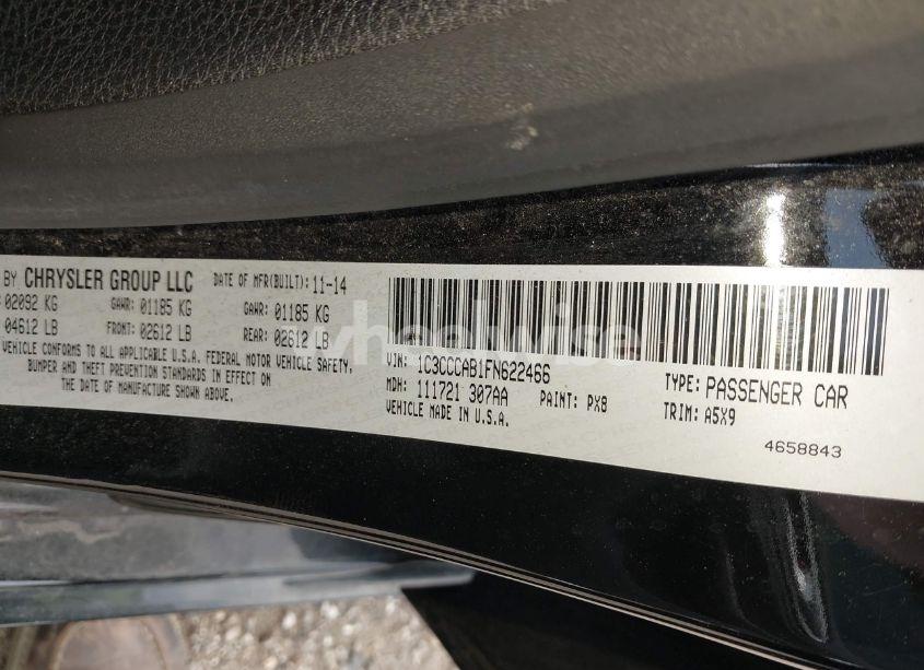 Photo 9 of 2015 Chrysler 200 LIMITED (VIN 1C3CCCAB1FN622466)