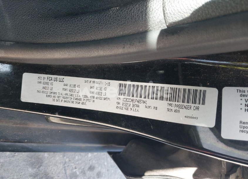 Photo 9 of 2015 Chrysler 200 LIMITED (VIN 1C3CCCAB1FN657041)