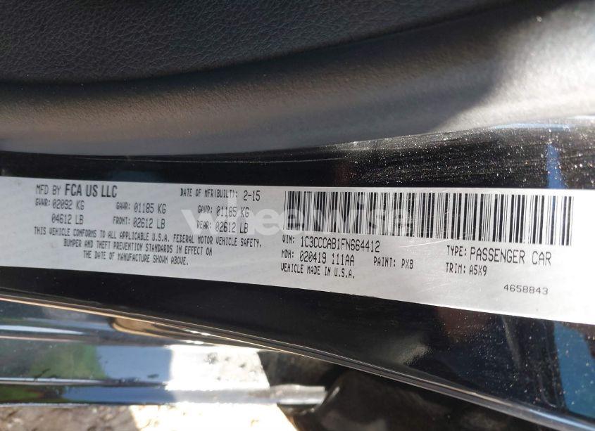 Photo 9 of 2015 Chrysler 200 LIMITED (VIN 1C3CCCAB1FN664412)