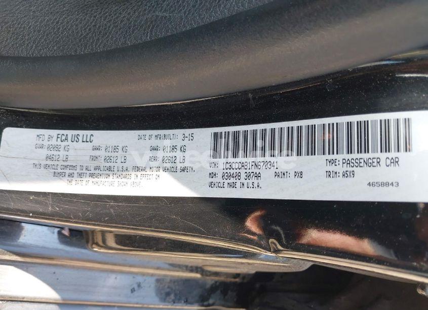 Photo 9 of 2015 Chrysler 200 LIMITED (VIN 1C3CCCAB1FN670341)