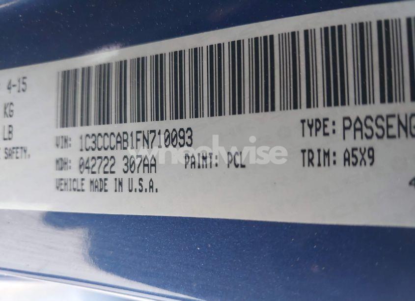 Photo 9 of 2015 Chrysler 200 LIMITED (VIN 1C3CCCAB1FN710093)