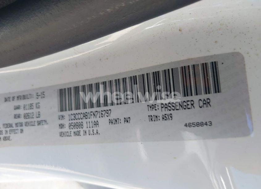 Photo 9 of 2015 Chrysler 200 LIMITED (VIN 1C3CCCAB1FN716797)