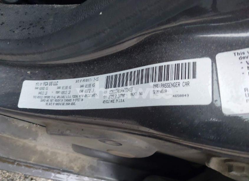 Photo 9 of 2015 Chrysler 200 LIMITED (VIN 1C3CCCAB1FN753459)