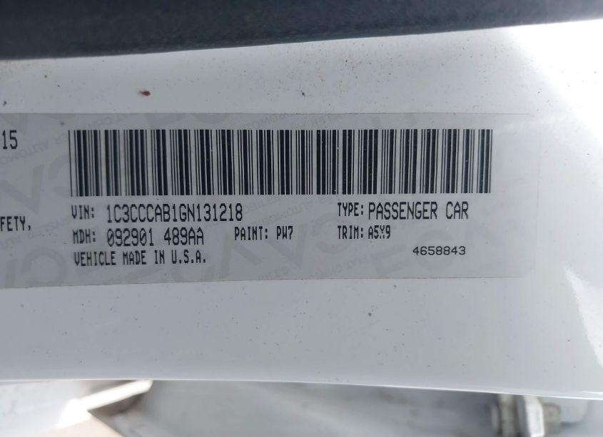 Photo 9 of 2016 Chrysler 200 LIMITED (VIN 1C3CCCAB1GN131218)