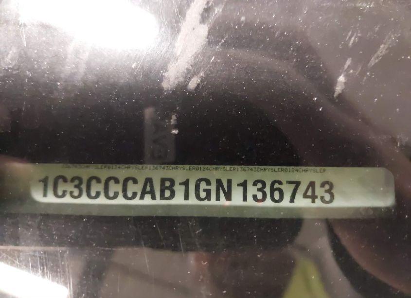 Photo 9 of 2016 Chrysler 200 LIMITED (VIN 1C3CCCAB1GN136743)